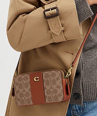 ＜COACH＞キラ　クロスボディ・カラーブロック　シグネチャー　キャンバス